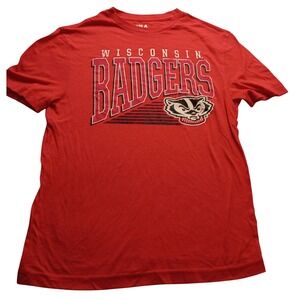 CSA T-Shirt Men's Wisconsin Badgers NCAA Graphic Red Small Fan Gear Tee